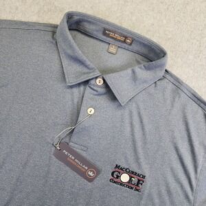 NEW Peter Millar Summer Comfort Featherweight Performance Polo Shirt Mens L Gray